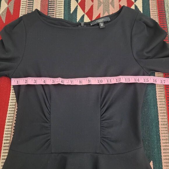 Weekend MaxMara‎ Mirto Peplum Pencil Wiggle Dress Sz XS/S Black Pinup Office - Picture 7 of 9